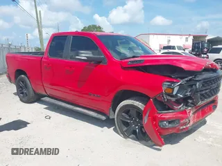 2022 Ram 1500 Big Horn with VIN 1C6RREBT8NN157536, listed as a IAAI auction lot 42366647 with 71,642 mi miles and . Bid and sale history available at DreamBid. Image 1.