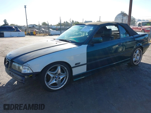 1997 BMW 3-Series 328IC with VIN WBABK8323VET99072, listed as a IAAI auction lot 40669447 with 135,584 mi miles. Bid and sale history available at carsss.com. Image 19.