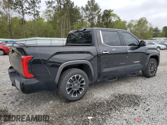 2023 Toyota Tundra Limited with VIN 5TFJA5DB2PX057585, listed as a Copart auction lot 51068025 with 45,403 mi miles and Salvage title. Bid and sale history available at DreamBid. Image 3.