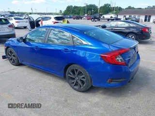 2019 Honda Civic Sport with VIN 2HGFC2F86KH525252, listed as a IAAI auction lot 41998144 with 79,417 mi miles and . Bid and sale history available at DreamBid. Image 3.