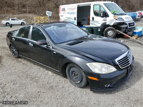 2009 Mercedes-Benz S-Class 5.5L V8 with VIN WDDNG86X19A259355, listed as a Copart auction lot 51945715 with 153,488 mi miles and Salvage Title. Bid and sale history available at carsss.com. Image 4.