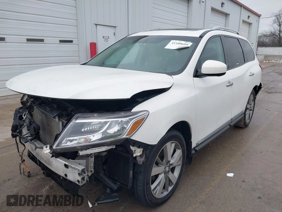 2013 Nissan Pathfinder SV with VIN 5N1AR2MM7DC680238, listed as a IAAI auction lot 41180689 with 178,365 mi miles. Bid and sale history available at carsss.com. Image 18.
