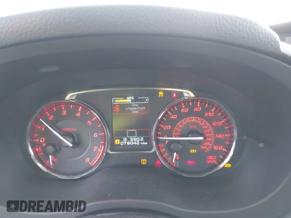 2017 Subaru WRX with VIN JF1VA1B65H9805435, listed as a IAAI auction lot 41607085 with 78,042 mi miles. Bid and sale history available at carsss.com. Image 7.