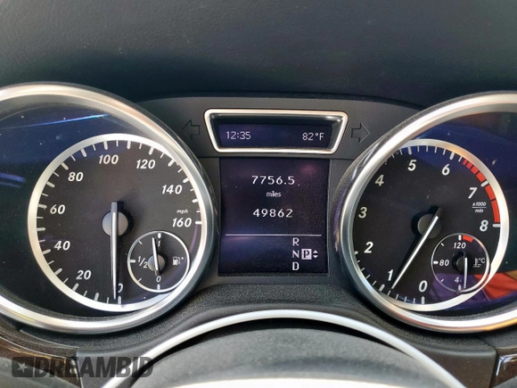 2012 Mercedes-Benz M ML 350 with VIN 4JGDA5HB2CA016986, listed as a Copart auction lot 53207725 with 49,862 mi miles and Salvage Title. Bid and sale history available at carsss.com. Image 9.