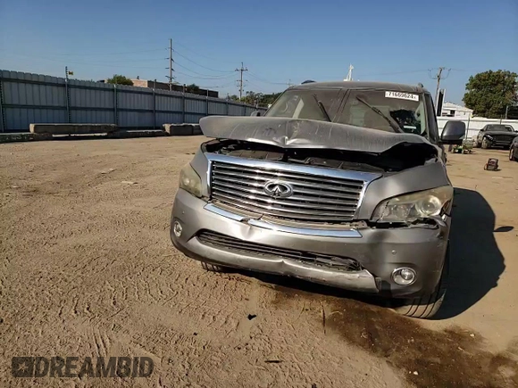 2012 Infiniti QX56 8-passenger with VIN JN8AZ2ND8C9715162, listed as a Copart auction lot 71669624 with 0 mi miles and Salvage Title. Bid and sale history available at carsss.com. Image 12.