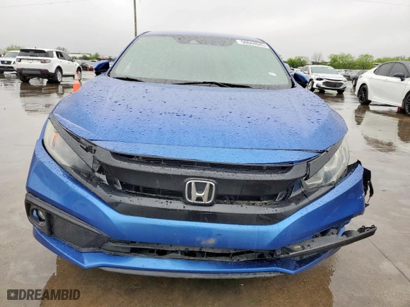 2019 Honda Civic Sedan Sport with VIN 19XFC2F82KE022215, listed as a Copart auction lot 50644045 with 66,756 mi miles and Salvage Title. Bid and sale history available at carsss.com. Image 5.