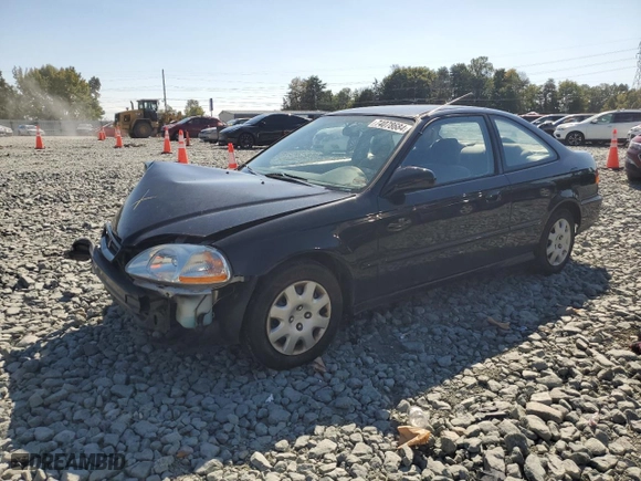 1997 Honda Civic DX with VIN 1HGEJ6228VL123265, listed as a Copart auction lot 74078684 with 49,904 mi miles and Salvage Title. Bid and sale history available at carsss.com. Image 1.