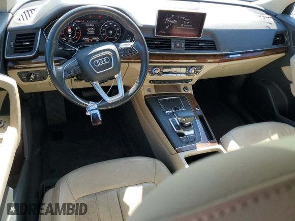 2018 Audi Q5 Premium Plus with VIN WA1BNAFY0J2056212, listed as a Copart auction lot 57996285 with 52,980 mi miles and Salvage title. Bid and sale history available at DreamBid. Image 8.