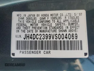 1997 Acura Integra GS-R z VIN JH4DC2399VS004069, wystawiony jako Copart lot #72816324 z przebiegiem 276 957 mil mil oraz Czysty tytuł • Clean title. Historia ofert i sprzedaży dostępna na DreamBid. Obrazek 15.