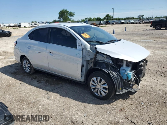 2023 Mitsubishi Mirage ES with VIN ML32FUFJXPHF03972, listed as a Copart auction lot 56458455 with 68,020 mi miles and Salvage title. Bid and sale history available at DreamBid. Image 4.