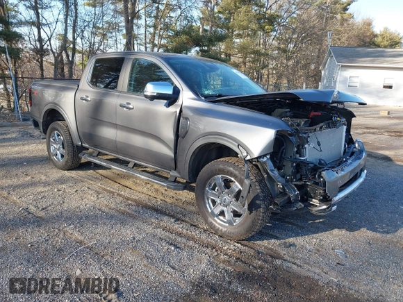 2024 Ford Ranger Lariat with VIN 1FTER4KH3RLE14617, listed as a IAAI auction lot 41705701 with 9,082 mi miles and . Bid and sale history available at DreamBid. Image 1.