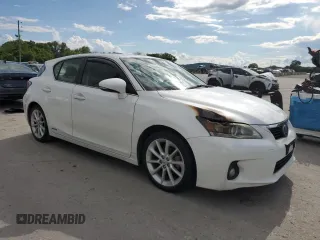 2012 Lexus CT 200h with VIN JTHKD5BH6C2099265, listed as a Copart auction lot 57091615 with 164,532 mi miles and Salvage title. Bid and sale history available at DreamBid. Image 4.