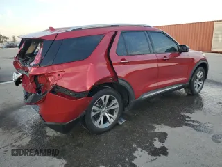 2020 Ford Explorer Platinum with VIN 1FM5K8HC7LGB80498, listed as a Copart auction lot 84075354 with 53,302 mi miles and Salvage Title. Bid and sale history available at carsss.com. Image 3.