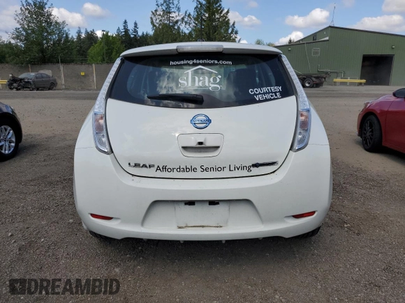 2016 Nissan LEAF S with VIN 1N4BZ0CP3GC307667, listed as a Copart auction lot 54147633 with 18,907 mi miles. Bid and sale history available at carsss.com. Image 6.