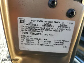 2000 Chevrolet Silverado 1500 LS with VIN 2GCEK19T2Y1200915, listed as a Copart auction lot 46069125 with 330,131 mi miles and Salvage Title. Bid and sale history available at carsss.com. Image 12.