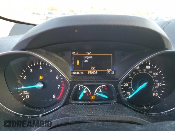 2017 Ford Escape SE with VIN 1FMCU0GD8HUD73233, listed as a Copart auction lot 80984074 with 68,989 mi miles and Salvage Title. Bid and sale history available at carsss.com. Image 9.