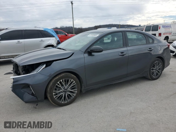 2023 Kia Forte GT-Line with VIN 3KPF54AD8PE622089, listed as a Copart auction lot 45169965 with 19,787 mi miles and Salvage Title. Bid and sale history available at carsss.com. Image 1.