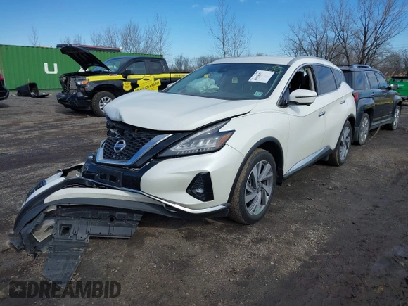 2021 Nissan Murano SL with VIN 5N1AZ2CSXMC146599, listed as a IAAI auction lot 41556475 with 40,113 mi miles and . Bid and sale history available at DreamBid. Image 19.