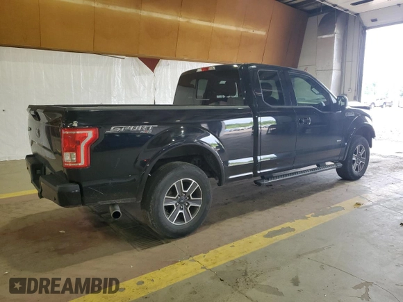 2017 Ford F-150 XL with VIN 1FTEX1EP3HFA17932, listed as a Copart auction lot 57824625 with 98,342 mi miles and Salvage title. Bid and sale history available at DreamBid. Image 3.