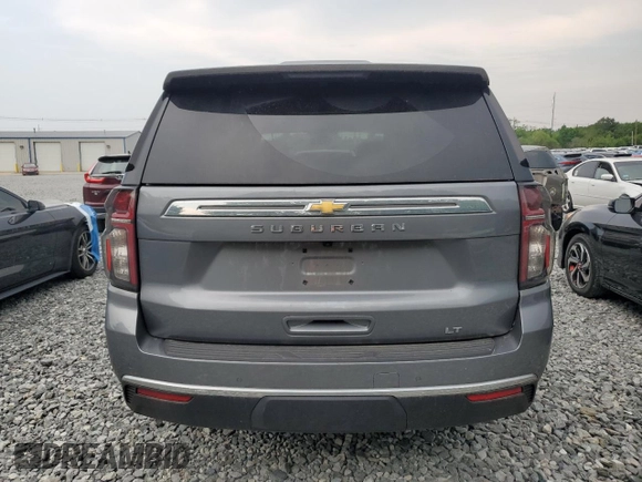 2022 Chevrolet Suburban LT with VIN 1GNSKCKD0NR322362, listed as a Copart auction lot 59576405 with 55,244 mi miles and Salvage title. Bid and sale history available at DreamBid. Image 6.