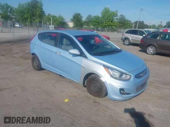 2013 Hyundai Accent GS with VIN KMHCT5AE4DU119904, listed as a IAAI auction lot 42230062 with 176,841 mi miles and . Bid and sale history available at DreamBid. Image 1.