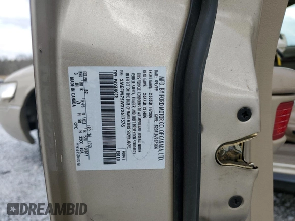 2000 Mercury Grand Marquis LS с VIN 2MEFM75W2YX617576, выставлен на аукционе Copart как лот 47615515 с пробегом 77 103 миль миль и Списание • Salvage title. История ставок и продаж доступна на DreamBid. Изображение 14.