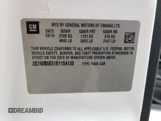 2014 Chevrolet Impala LT with VIN 2G1WB5E31E1154130, listed as a Copart auction lot 54212785 with 150,169 mi miles and Salvage title. Bid and sale history available at DreamBid. Image 12.