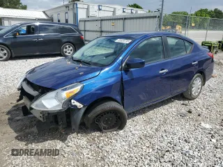 2019 Nissan Versa SV with VIN 3N1CN7AP8KL827773, listed as a Copart auction lot 55920735 with 95,947 mi miles and Salvage title. Bid and sale history available at DreamBid. Image 1.