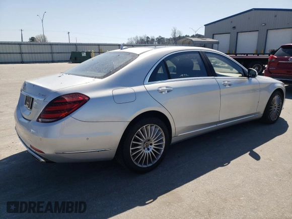 2018 Mercedes-Benz S 560 with VIN WDDUG8GB6JA380370, listed as a Copart auction lot 48717455 with 48,102 mi miles and Salvage Title. Bid and sale history available at carsss.com. Image 3.