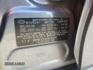 2005 Hyundai Sonata GL with VIN KMHWF25H45A181992, listed as a Copart auction lot 46106585 with 94,264 mi miles and Salvage Title. Bid and sale history available at carsss.com. Image 12.