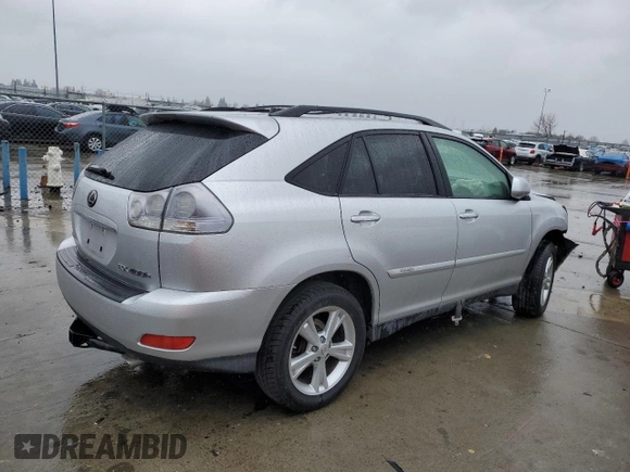 2008 Lexus RX 400h with VIN JTJGW31U482008809, listed as a Copart auction lot 43714545 with Not Provided miles and Salvage Title. Bid and sale history available at DreamBid. Image 3.
