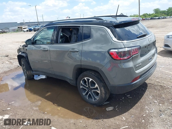 2022 Jeep Compass High Altitude with VIN 3C4NJDCB3NT105889, listed as a IAAI auction lot 41177629 with Not Provided miles and . Bid and sale history available at DreamBid. Image 3.