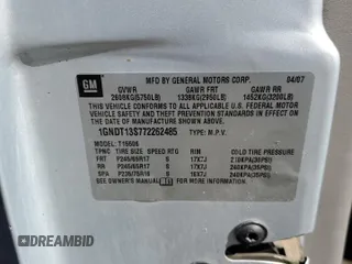 2007 Chevrolet TrailBlazer LS with VIN 1GNDT13S772262485, listed as a Copart auction lot 74128274 with 154,369 mi miles and Non Repairable. Bid and sale history available at carsss.com. Image 14.