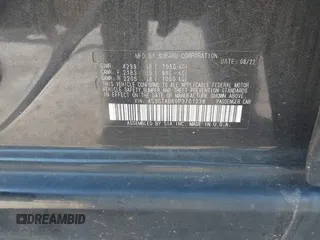 2023 Subaru Impreza with VIN 4S3GTAB60P3701238, listed as a IAAI auction lot 41767565 with 31,724 mi miles and . Bid and sale history available at DreamBid. Image 9.