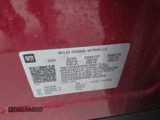 2024 Cadillac XT4 AWD Premium Luxury with VIN 1GYFZDR40RF102464, listed as a IAAI auction lot 41968335 with 25,676 mi miles and . Bid and sale history available at carsss.com. Image 9.