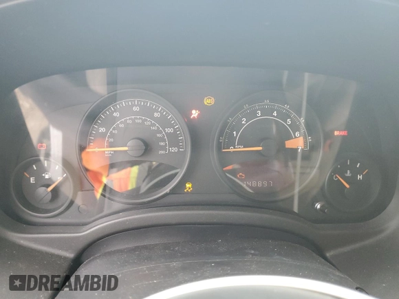 2014 Jeep Compass Sport with VIN 1C4NJCBA5ED844934, listed as a Copart auction lot 52774945 with 148,897 mi miles and Salvage Title. Bid and sale history available at carsss.com. Image 9.