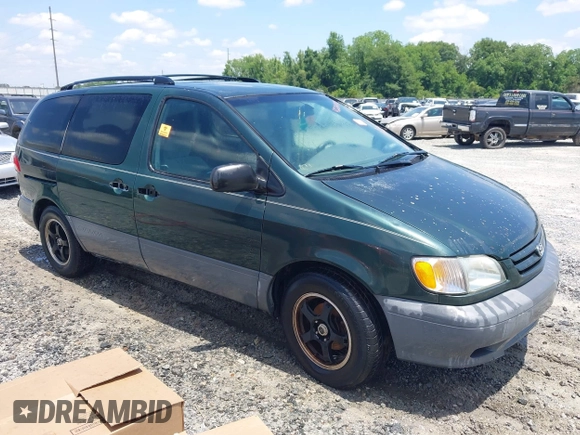 2002 Toyota Sienna LE with VIN 4T3ZF13C82U465948, listed as a IAAI auction lot 42264013 with 228,864 mi miles and . Bid and sale history available at DreamBid. Image 1.