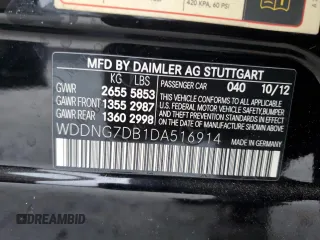 2013 Mercedes-Benz S 550 with VIN WDDNG7DB1DA516914, listed as a Copart auction lot 43611565 with 60,503 mi miles and Salvage Title. Bid and sale history available at DreamBid. Image 13.