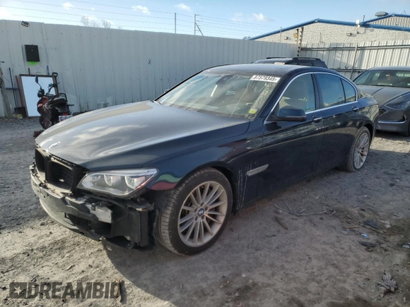 2013 BMW 7 Series 750i xDrive with VIN WBAYB6C50DD223786, listed as a Copart auction lot 87579345 with 143,523 mi miles and Salvage title. Bid and sale history available at DreamBid. Image 1.