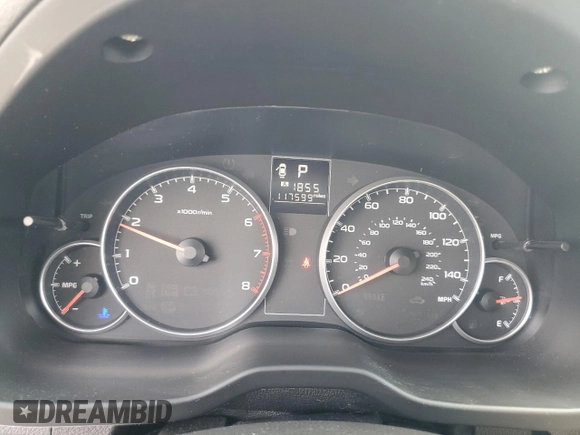 2013 Subaru Legacy 2.5i with VIN 4S3BMBA61D3021519, listed as a Copart auction lot 52733675 with 117,599 mi miles and Salvage title. Bid and sale history available at DreamBid. Image 9.