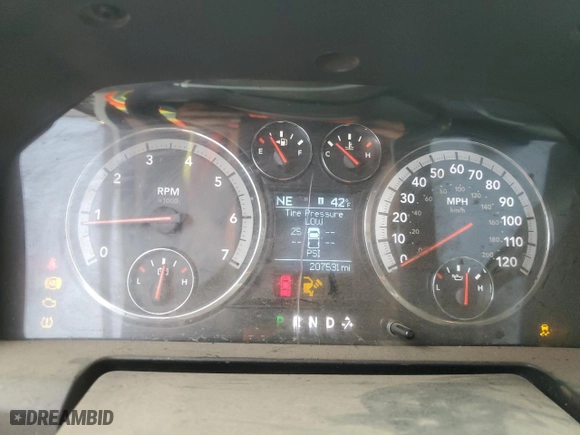 2010 Dodge Ram 1500 SLT with VIN 1D7RB1GP0AS182224, listed as a Copart auction lot 44581735 with 207,531 mi miles and Salvage Title. Bid and sale history available at carsss.com. Image 9.