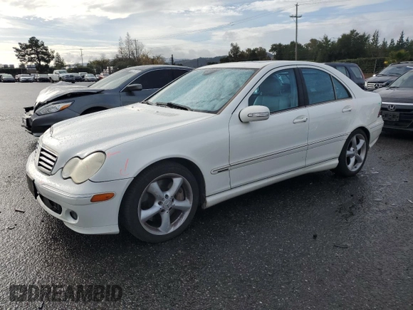 2005 Mercedes-Benz C 230 Kompressor with VIN WDBRF40J75F592134, listed as a Copart auction lot 84874144 with 168,489 mi miles and Non repairable. Bid and sale history available at DreamBid. Image 1.