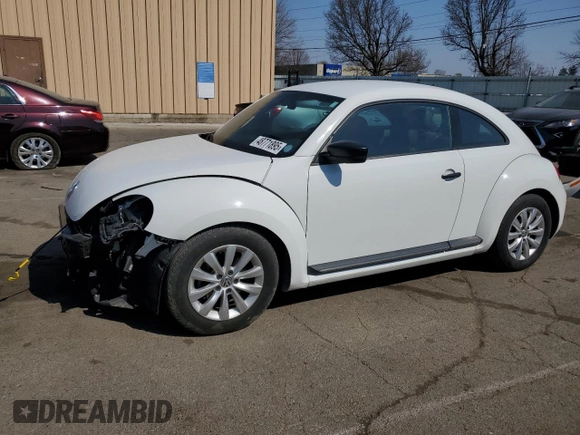 2015 Volkswagen Beetle Fleet Edition with VIN 3VWF17AT9FM623581, listed as a Copart auction lot 48771895 with 89,835 mi miles and Salvage Title. Bid and sale history available at DreamBid. Image 1.
