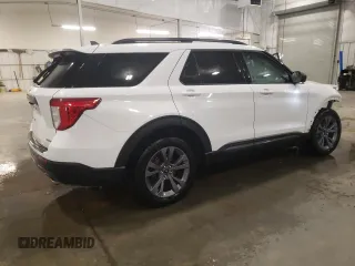 2021 Ford Explorer XLT with VIN 1FMSK8DH3MGB14598, listed as a Copart auction lot 51998255 with 53,251 mi miles and Salvage Title. Bid and sale history available at carsss.com. Image 3.