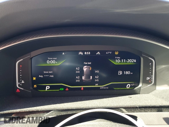 2023 Volkswagen Arteon SEL Premium R-Line z VIN WVWTR7AN8PE012237, wystawiony jako Copart lot #75342244 z przebiegiem 20 932 mil mil oraz Szkoda całkowita • Salvage title. Historia ofert i sprzedaży dostępna na DreamBid. Obrazek 9.