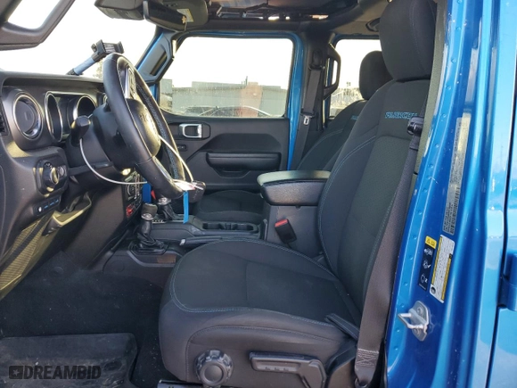 2022 Jeep Wrangler 4xe Unlimited Rubicon with VIN 1C4JJXR68NW190233, listed as a Copart auction lot 43017565 with 58,032 mi miles and Salvage Title. Bid and sale history available at carsss.com. Image 7.