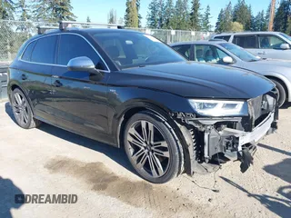 2018 Audi SQ5 Prestige with VIN WA1C4AFY4J2128827, listed as a IAAI auction lot 42020899 with 98,343 mi miles. Bid and sale history available at carsss.com. Image 1.