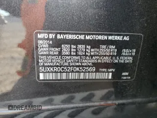 2015 BMW X5 xDrive35i with VIN 5UXKR0C52F0K52569, listed as a Copart auction lot 76691114 with 150,286 mi miles and Salvage Title. Bid and sale history available at carsss.com. Image 13.