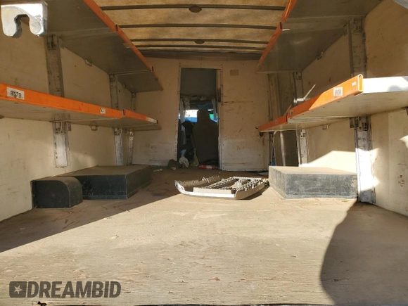 2021 Ford Econoline Cargo with VIN 1FDWE3FK7MDC21644, listed as a Copart auction lot 82983994 with Not Provided miles and Salvage Title. Bid and sale history available at DreamBid. Image 10.