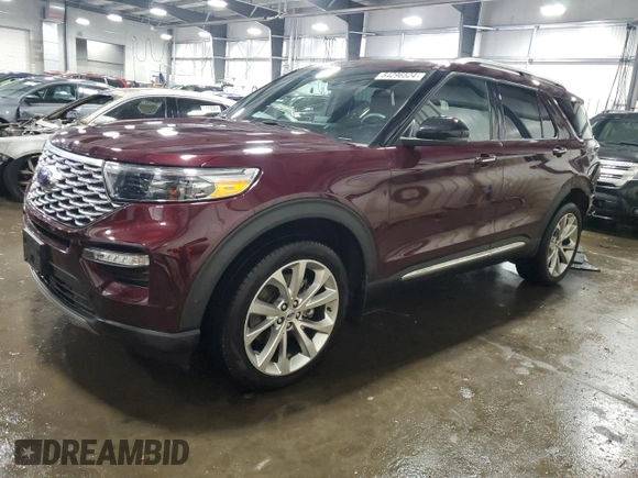 2022 Ford Explorer Platinum with VIN 1FM5K8HW4NNA06011, listed as a Copart auction lot 84296524 with 51,429 mi miles and Salvage Title. Bid and sale history available at carsss.com. Image 1.